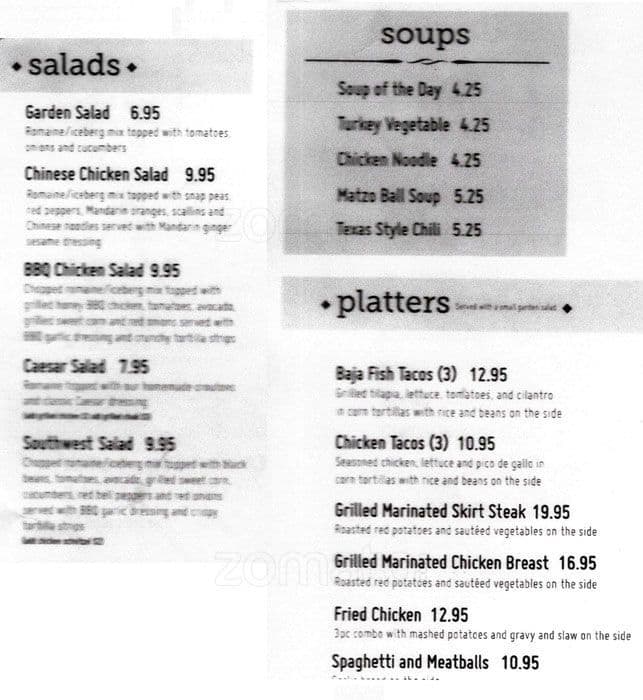 The sandwich club skokie menu