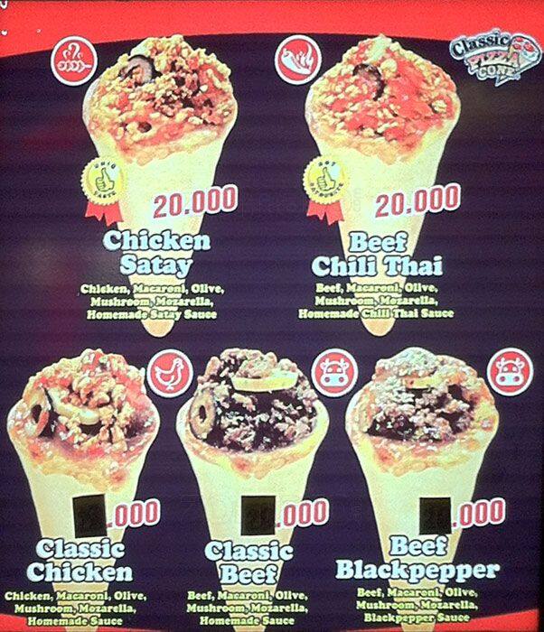 Classic Pizza Cone Menu, Menu for Classic Pizza Cone, Sudirman, Jakarta