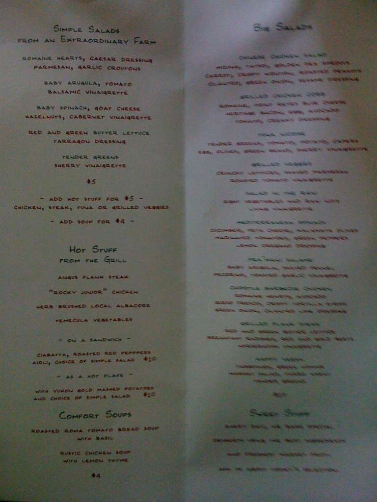 Tender Greens Menu, Menu for Tender Greens, Point Loma, San Diego