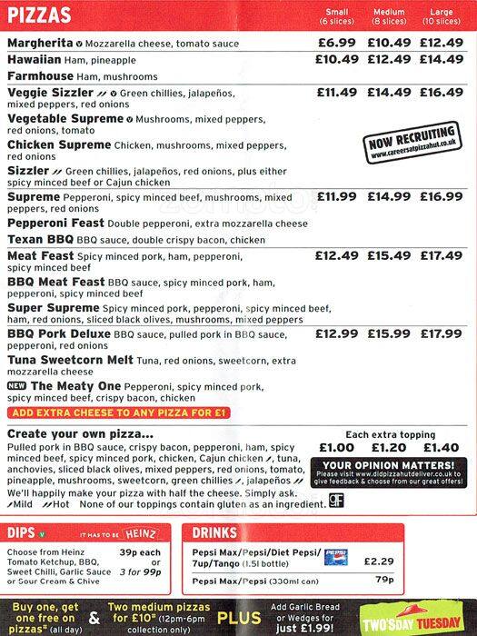 Pizza Hut Menu, Menu for Pizza Hut, Old Town, Edinburgh Zomato UK