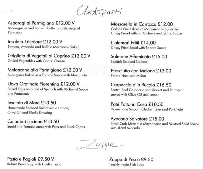 Sale e Pepe Menu, Menu for Sale e Pepe, Knightsbridge, London Zomato UK