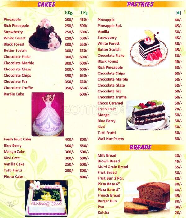 Big-B Pastry Shop Menu, Menu For Big-B Pastry Shop, Netaji Subhash ...