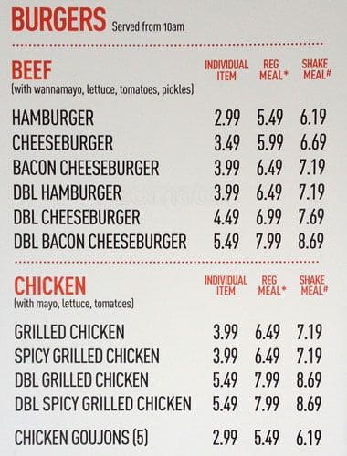 Wannaburger Menu, Menu for Wannaburger, West End, Edinburgh - Zomato UK