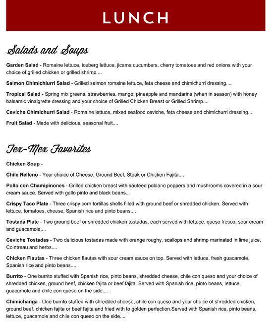 Gloria's Latin Cuisine Menu - Urbanspoon/Zomato