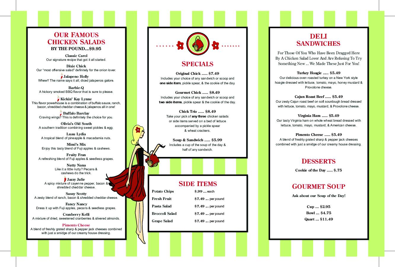 Chicken Salad Chick Menu Menu For Chicken Salad Chick Destin Destin