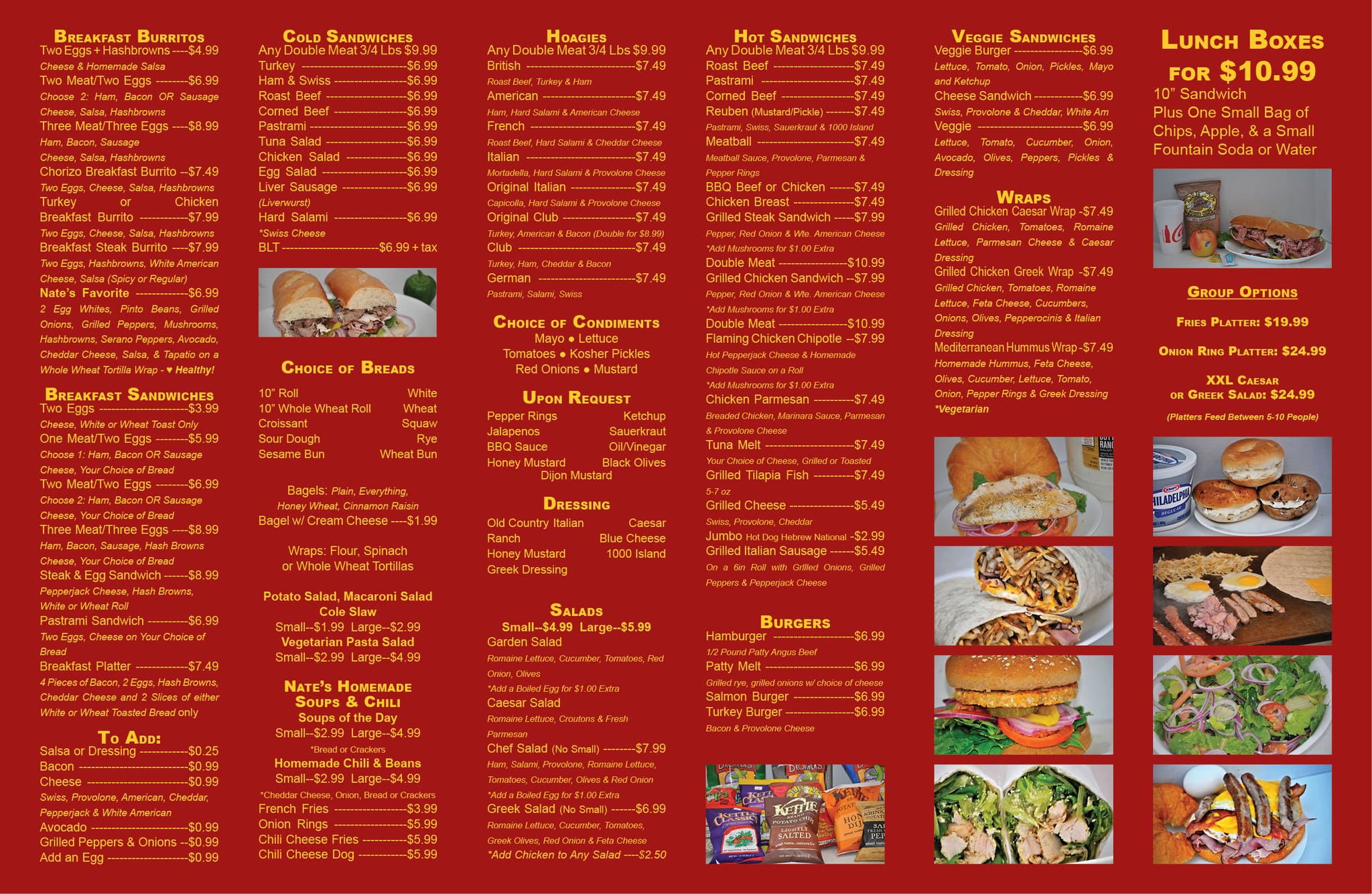 Nate's Korner Menu, Menu for Nate's Korner, Santa Ana, Orange County